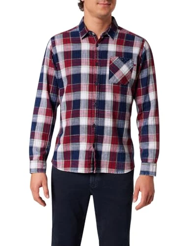 Men's Shirt Long Sleeve Shirt 1/1 Kent | Men's Shirt | Button-Down | Checked | Regular Fit | Softwas