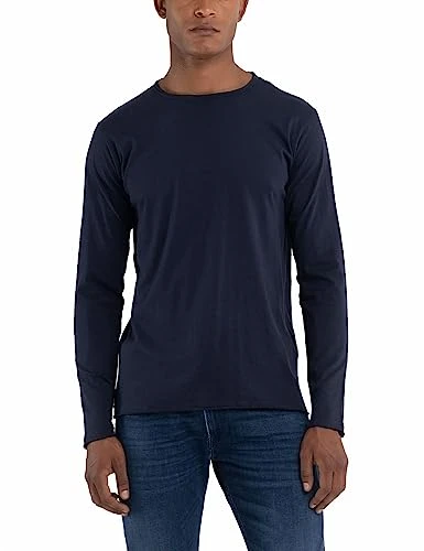 men's shirt long sleeve with crew neck, blue (Midnight Blue 576), XL