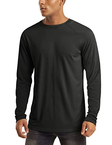 Mens Shirts Long Sleeve Casual Outdoor Sports T-Shirts for Men Lightweight Tactical Shirt Hiking Cam