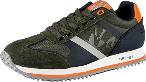 Men's Shoes Larch NP0A4G8M Olive Sneakers Running Suede, Olives, 8 UK