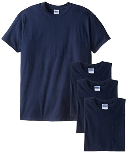 Men's Short Sleeve 4-Pack Cotton Jersey T-Shirt - Blue -