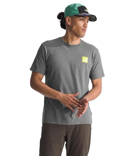 Men's Short Sleeve Brand Proud Tee, Tnf Medium Grey Heather/Photo-real Graphics, Large