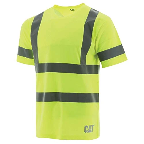 Men's Short Sleeve Class IIi Tee Work Utility T-Shirt, Hi-vis Yellow, S