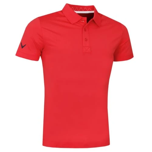 Men's Short Sleeve Golf Polo Shirt, Berry, L