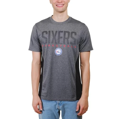 Men's Short Sleeve  NBA Men's Active Tee Shirt, Charcoal Heather, L