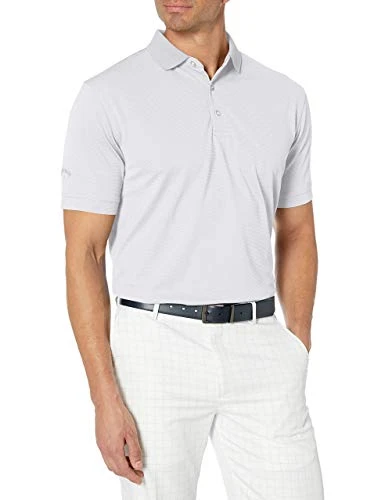 Men's Short Sleeve Ottoman Performance Golf Polo Shirt, White, 4X-Large