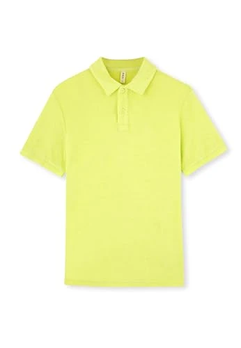 Men's Short Sleeve, Polo Neck, Basic T-Shirt, Green, XL