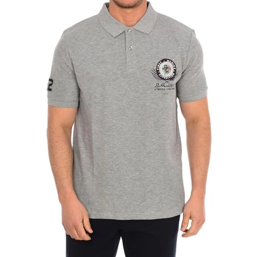 Men's Short Sleeve Polo Shirt 75100-181990, grey, S