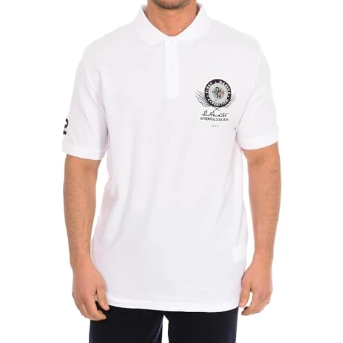 Men's Short Sleeve Polo Shirt 75100-181990, white, M