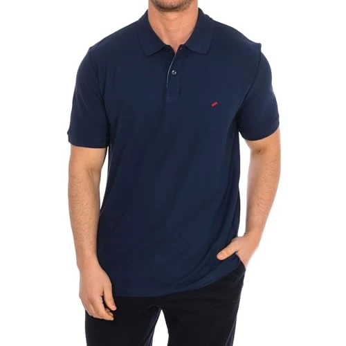 Men's Short Sleeve Polo Shirt 75107-181990, navy, S