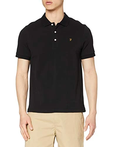 Mens Short Sleeve Polo Shirt Black XL