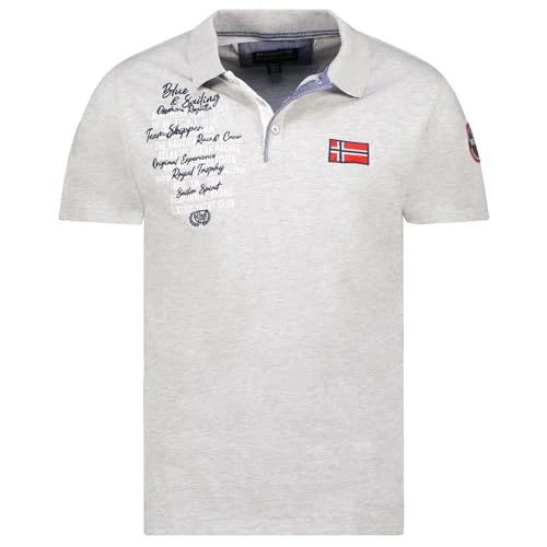 Men's Short Sleeve Polo Shirt SY1309HGN, Grey Jasper, L