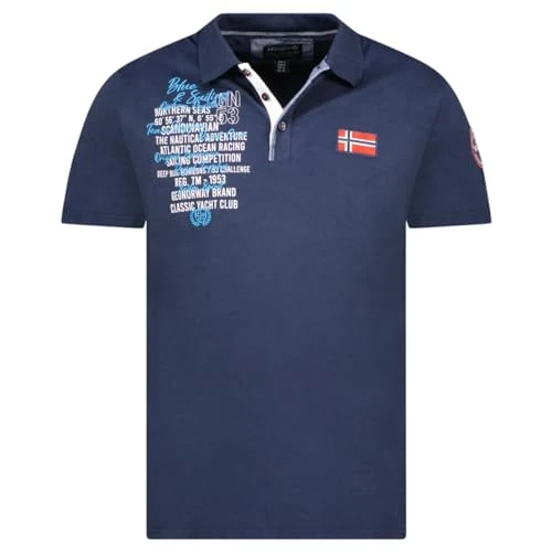 Men's Short Sleeve Polo Shirt SY1309HGN, navy, XXL