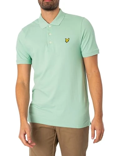 Mens Short Sleeve Polo Shirt Turquoise Shadow M