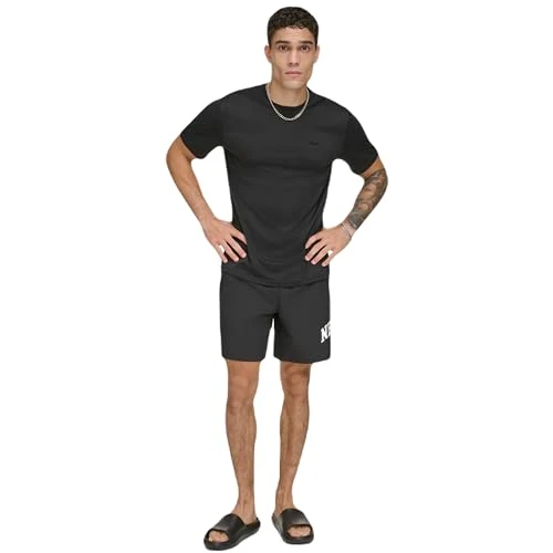 Men's Short Sleeve Quick Dry 40+ Protection UPF Top 0, Black, S