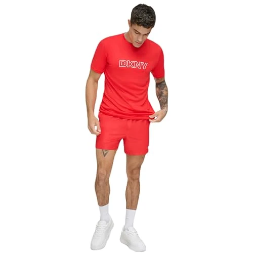 Men's Short Sleeve Quick Dry 40+ Protection UPF Top 0, Red, Large