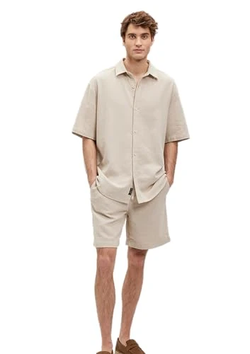 Men's Short sleeve shirt, beige, L