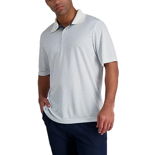 Men's Short Sleeve Stretch Polo, White, Medium