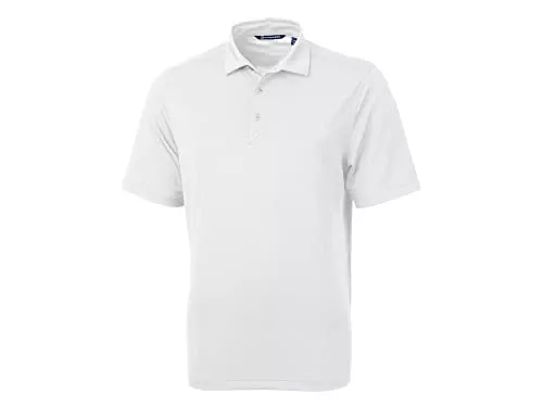 Men's Short Sleeve Virtue Eco Pique Recycled Polo Shirt, White, S