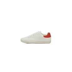 Men's Side Polka Dot Logo, Back Colour Insert, Low Top Sneaker, Off White Red, 8 UK Men's Side Polka Dot Logo, Back Colour Insert, Low Top Sneaker, Off White Red, 8 UK