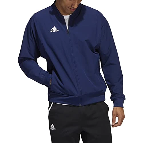 Mens Sideline 21 Woven Bomber Jacket, Team Navy Blue-white, L