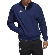 Mens Sideline 21 Woven Bomber Jacket, Team Navy Blue-white, L Mens Sideline 21 Woven Bomber Jacket, Team Navy Blue-white, L