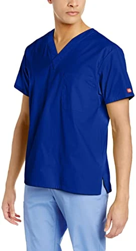 Men's Signature V-Neck Scrubs Shirt, Galaxy Blue, XXXXXL