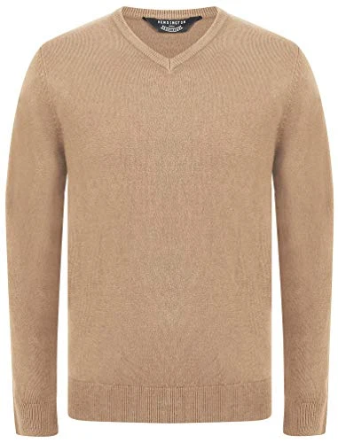 Men's Silvo V-Neck Jumper - Taupe - XL