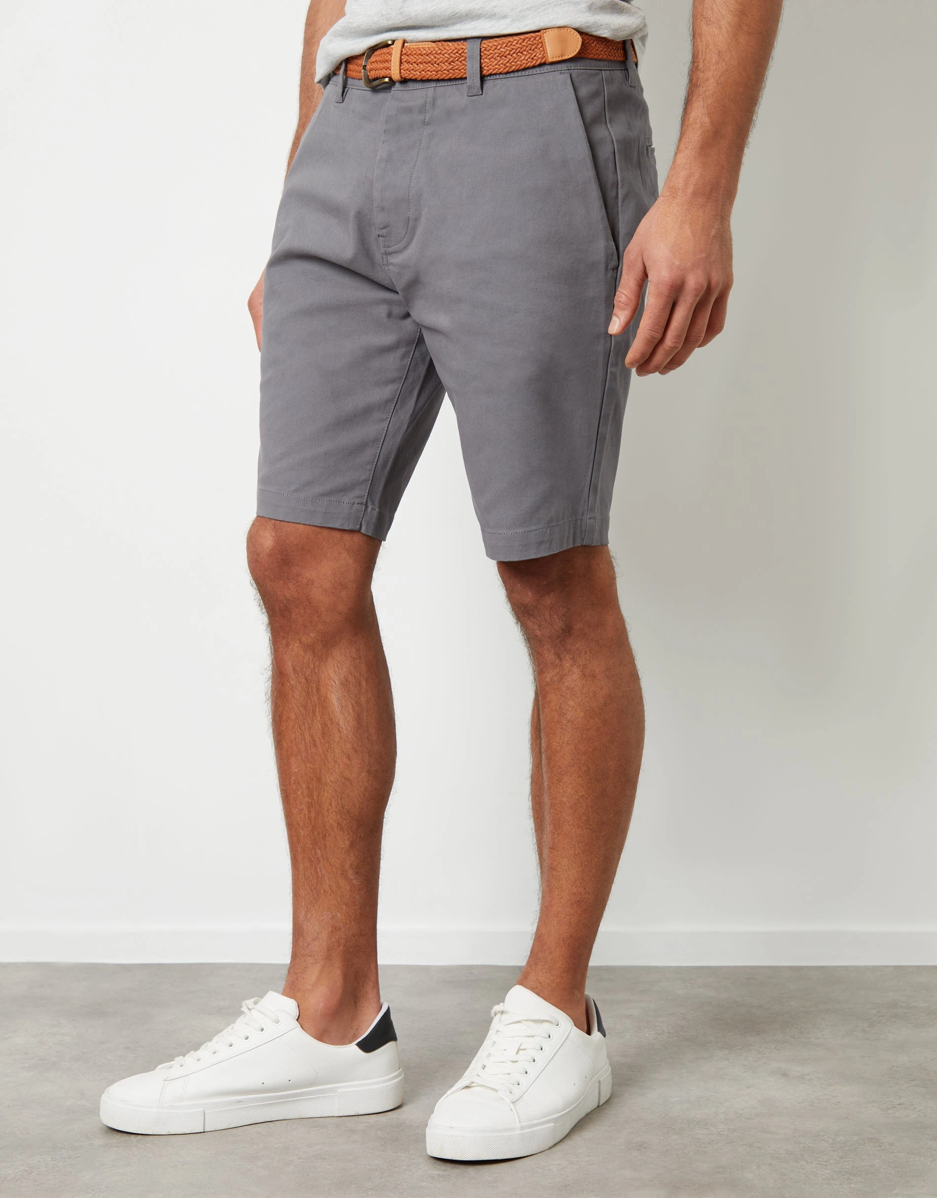 Men's Slate Belted Chino Shorts