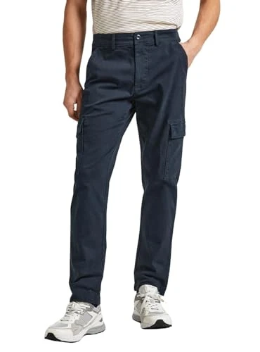 Men's Slim Cargo Trouser, Blue (Dulwich Blue), 30W