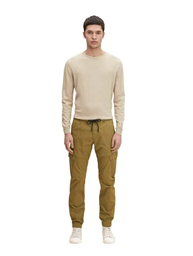 Men's Slim cargo Trousers 1029906, 28856 - Light Olive Green, S