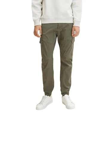 Men's Slim cargo Trousers 1032860, 10415 - Dusty Olive Green, M