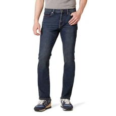 Men's Slim-Fit Bootcut Jeans, Dark Wash, 31W / 32L