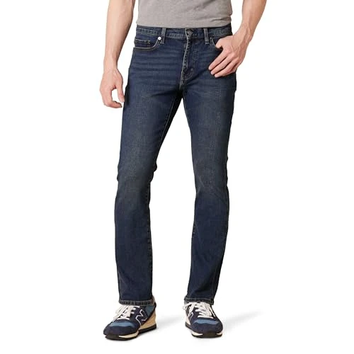 Men's Slim-Fit Bootcut Jeans, Dark Wash, 31W / 32L