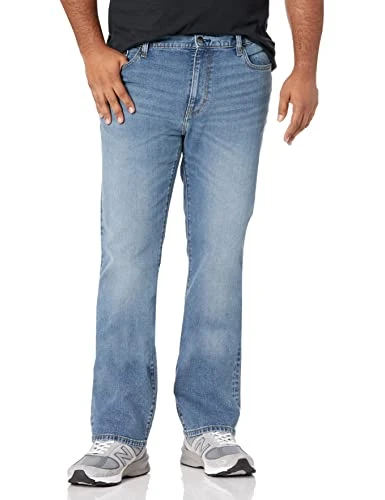 Men's Slim-Fit Bootcut Jeans, Light Wash, 35W / 29L