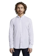 Men's Slim Fit Cotton Shirt 1008320, 20000 - White, XXL