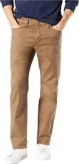 Men's Slim Fit Jean Cut Stretch 2.0 Pants Casual, Leather, 34W x 32L