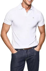 Men's Slim Fit Logo Polo Shirt, 802optic White, XXL UK