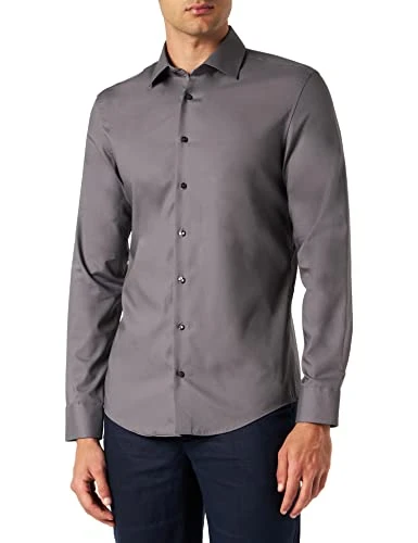 Men's Slim fit Long Sleeve Shirt, Gray, 38