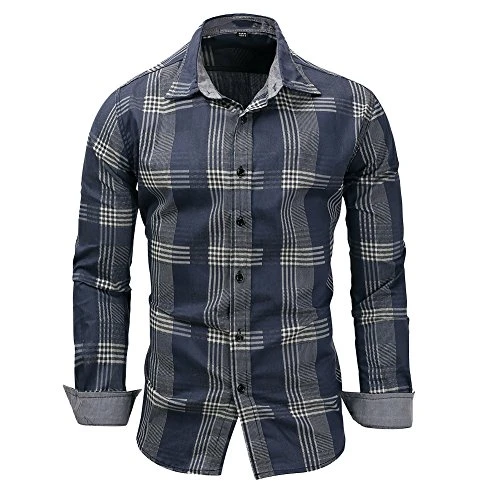 Men's Slim Fit Pure Cotton Shirt Casual Solid Button Down Shirts for Men, Elastic Formal Shirt, Suit