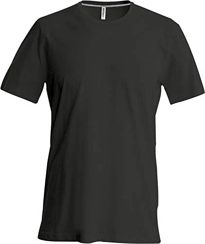 Mens Slim Fit Short Sleeve Crew Neck T-Shirt (3XL) (Black)