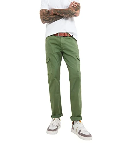 Men's Slim Fit Summer Combat Trousers Khakis, 32 W/34 L