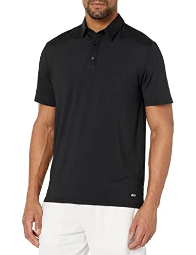 Men's Slim-Fit Tech Stretch Polo Shirt, Black, L