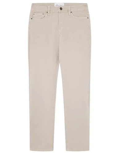 Men's Slim fit Washed 5-Pocket Coloured Trousers, Beige, 28