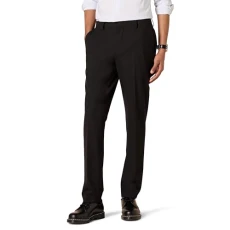 Men's Slim-Fit Wrinkle-Resistant Stretch Dress Trouser, Black, 30W / 29L Men's Slim-Fit Wrinkle-Resistant Stretch Dress Trouser, Black, 30W / 29L