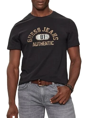 Mens Slim GJ Authentic T-Shirt Black (UK, Alpha, XXL, Regular, Regular, Black)