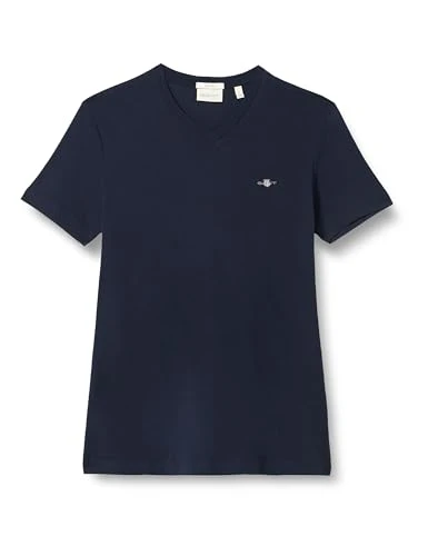 Men's Slim Shield V-Neck T-Shirt, Evening Blue, L