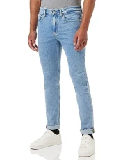 Mens Slim Taper Pants, Denim Light, 31W / 32L UK Mens Slim Taper Pants, Denim Light, 31W / 32L UK