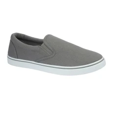 Mens Slip On Canvas Espadrilles Deck Plimsolls Trainers Pumps Casual Shoes Grey-Boston 10