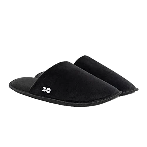 Men's Slipfort Slippers, Men's Slippers, Indoor Shoes, Room Shoes, Black, 6 UK